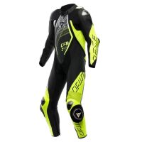 Dainese AUDAX D-ZIP 1PC PERF závodní kombinéza černá/fluo-žlutá vel.48